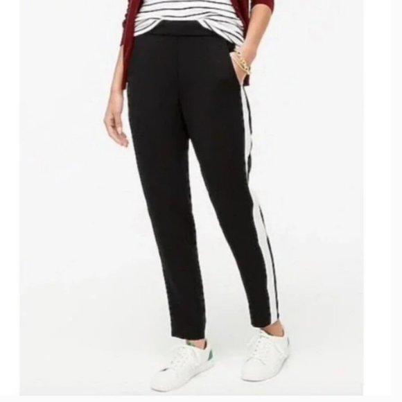 J. Crew Factory Pants - J. Crew Black Jamie Pants with Tuxedo Stripe